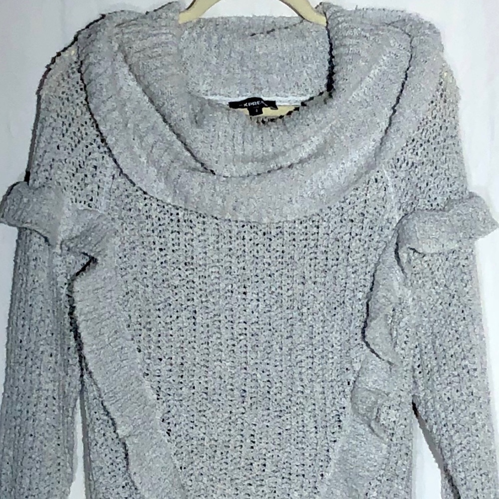 Express -  Ruffle Cowl Neck Sweater - Picture 3 of 3